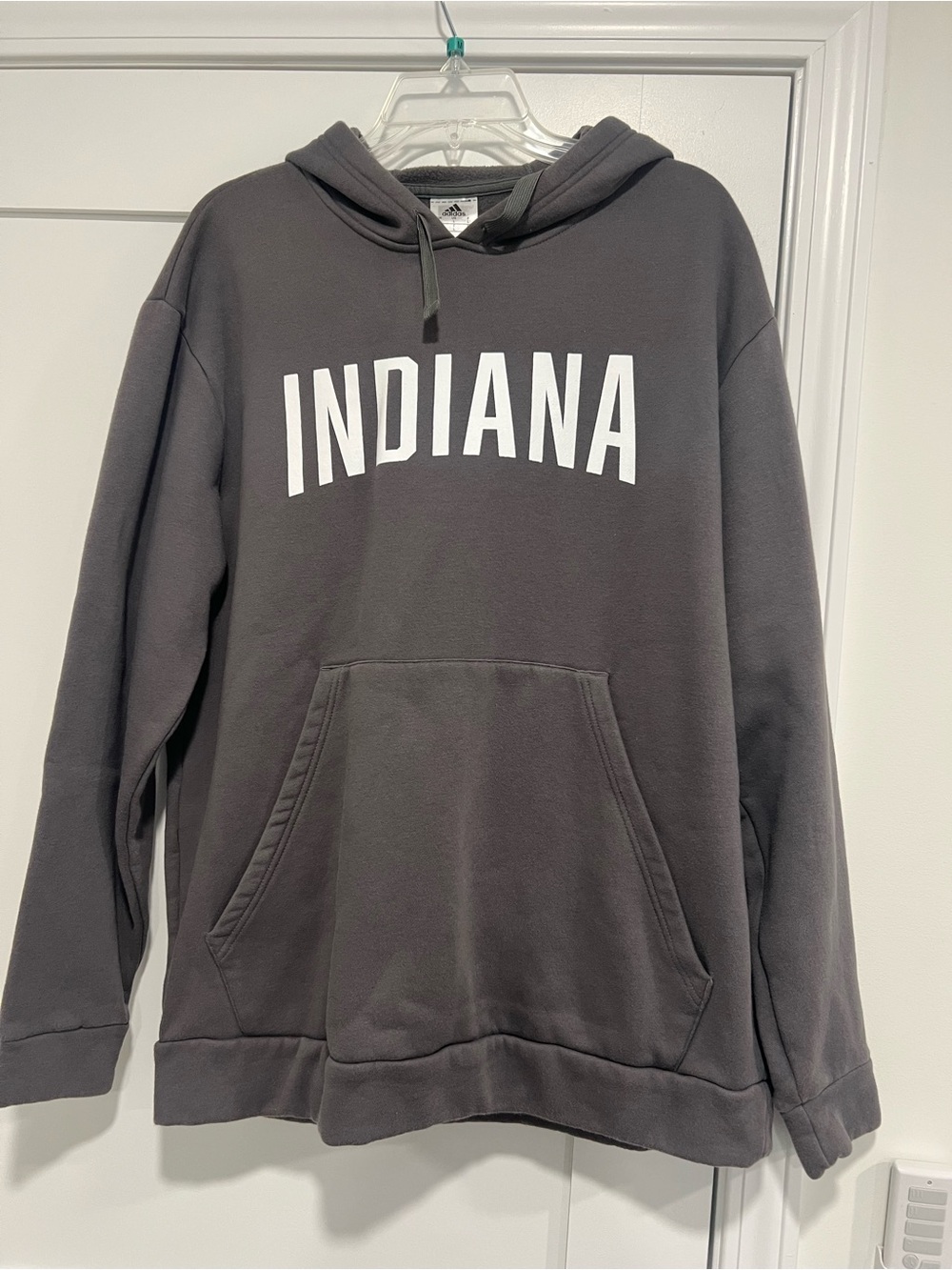 adidas Gray 'INDIANA' Pullover Hoodie